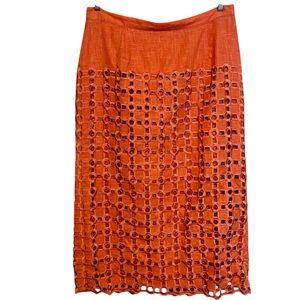 Vintage ANN GERLIN 100% Linen Long Skirt